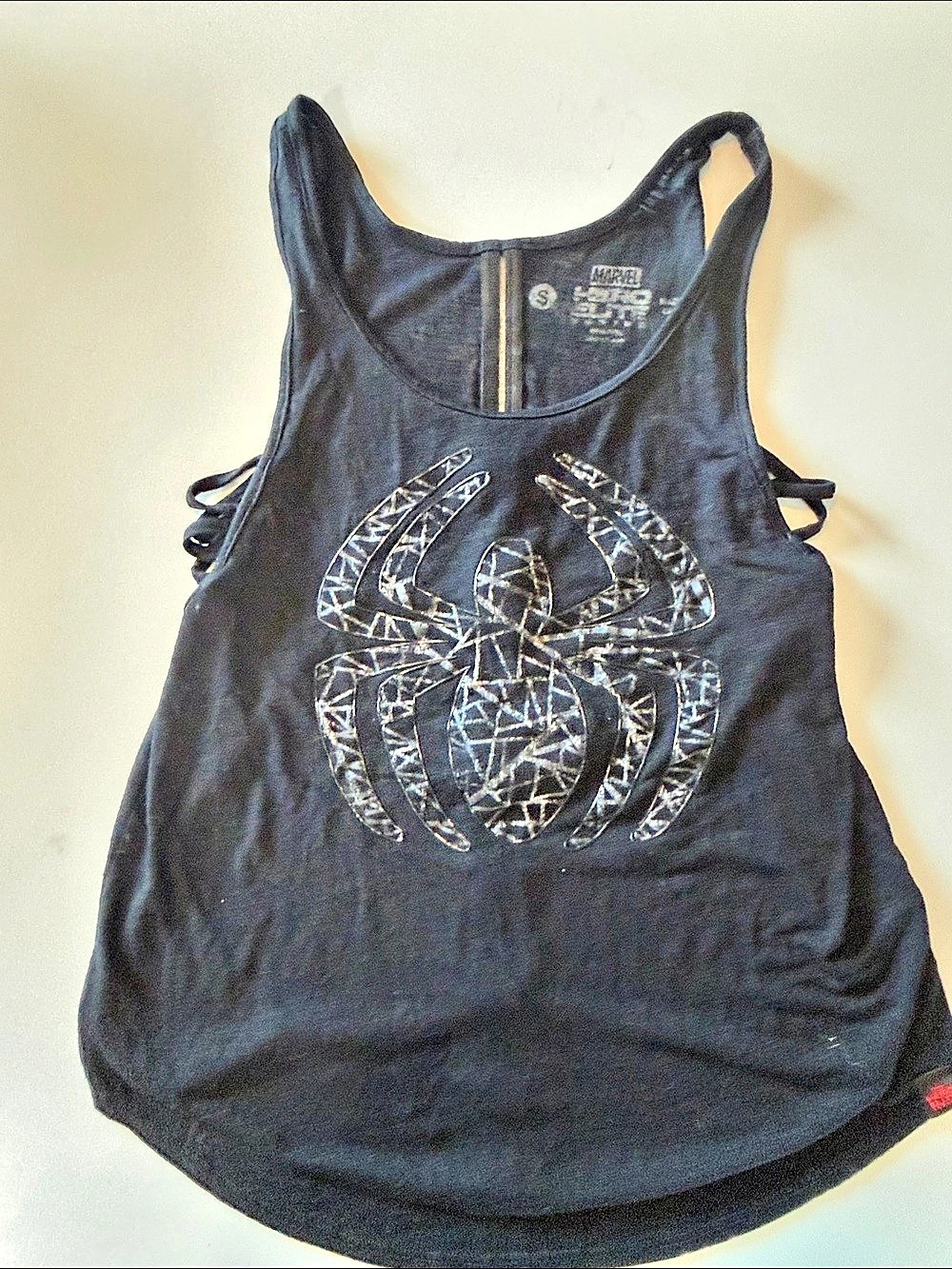 Marvel Hero Elite Series Spider-Man Spider Tank Top Black Small